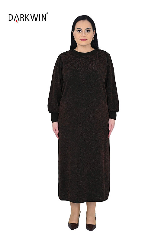 B14547 DARKWIN ELBİSE K.KAHVE-KAHVE - Darkwin