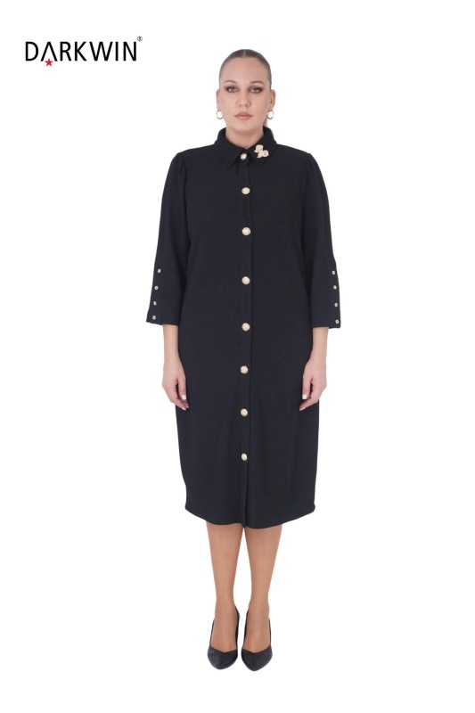 DARKWIN - B1656 DARKWIN ELBİSE SIYAH