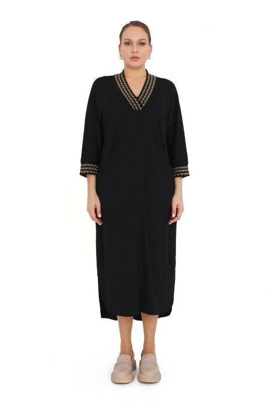 B2090 DARKWIN ELBİSE SIYAH-YESIL - DARKWIN