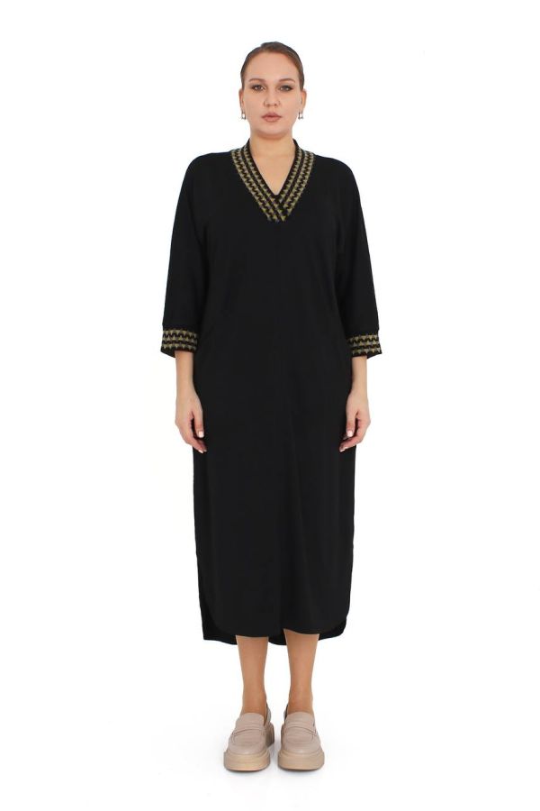 B2090 DARKWIN ELBİSE SIYAH-YESIL - 1