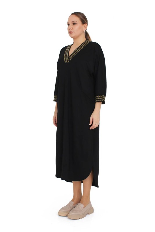 B2090 DARKWIN ELBİSE SIYAH-YESIL - 3