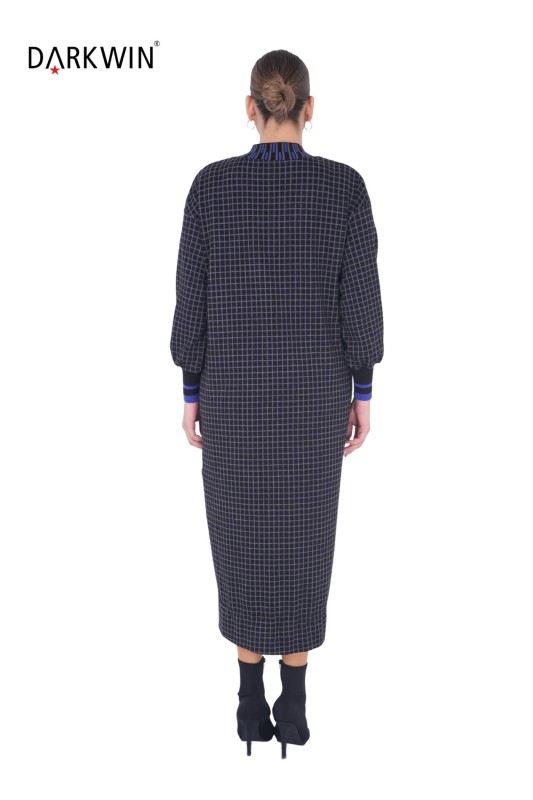 B2144 DARKWIN ELBİSE SAKS - Thumbnail