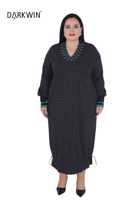 DARKWIN - B2144 DARKWIN ELBİSE Y YESIL