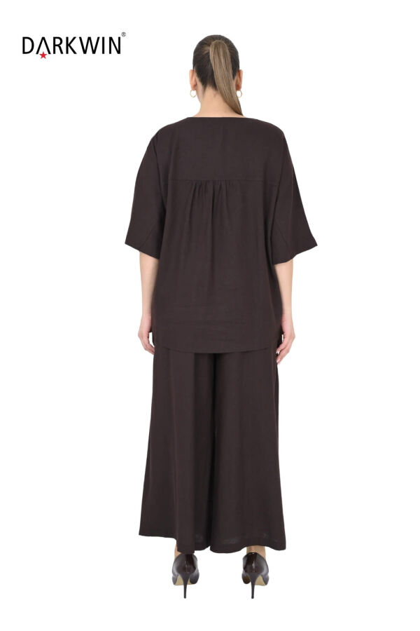 B2573 DARKWIN BLUZ-PANTOLON KAHVE - 3