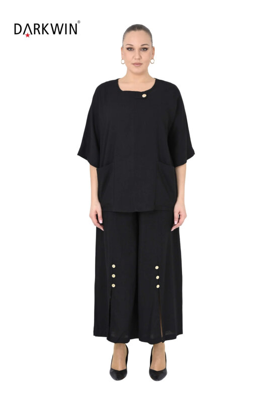 B2573 DARKWIN BLUZ-PANTOLON SIYAH - DARKWIN