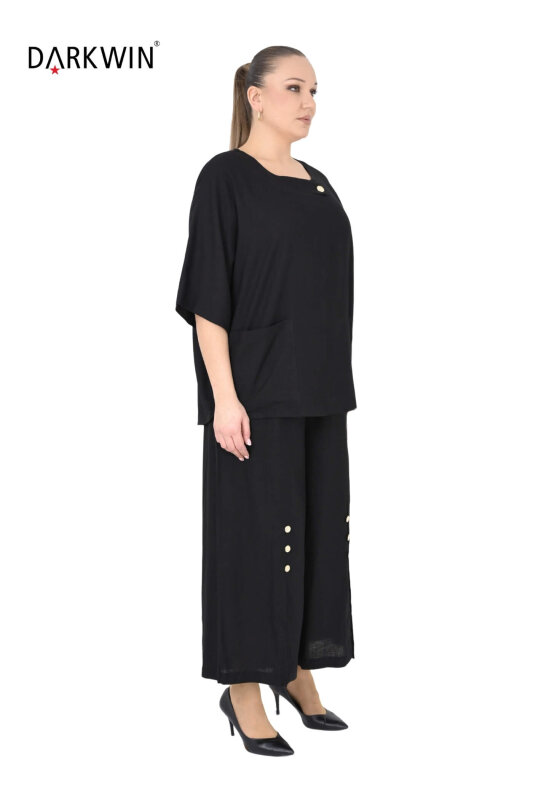 B2573 DARKWIN BLUZ-PANTOLON SIYAH - 2