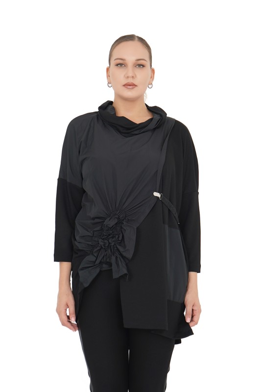 Darkwin - B2801 DARKWIN TUNİK SIYAH