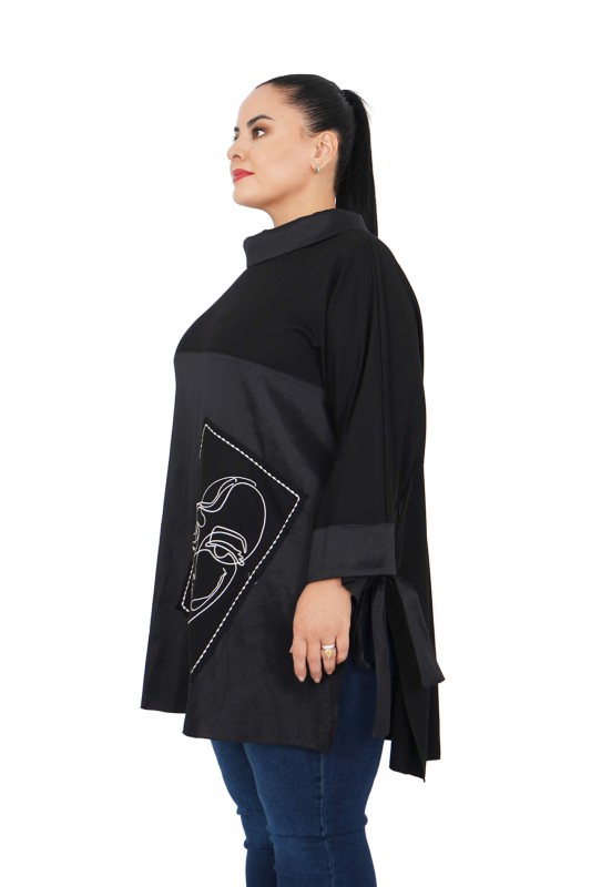 DARKWIN - B2806 DARKWIN TUNİK SIYAH (1)