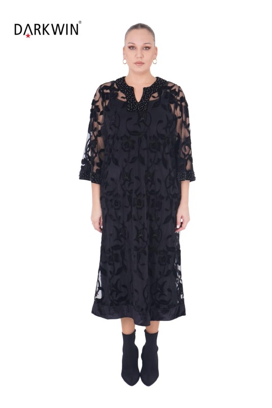 DARKWIN - B2868 DARKWIN ELBİSE 2 Lİ SIYAH