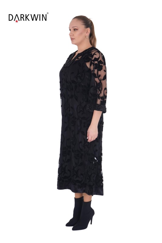 Darkwin - B2868 DARKWIN ELBİSE 2 Lİ SIYAH (1)