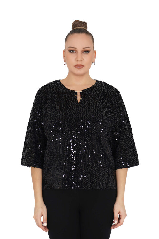 B2916 DARKWIN BLUZ SIYAH - DARKWIN