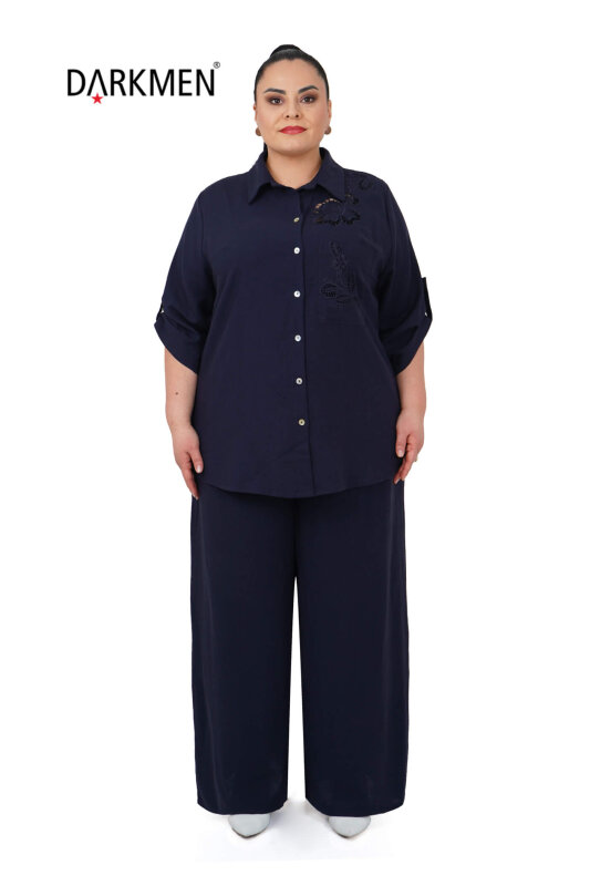 B3102 DARKWIN GÖMLEK-PANTOLON LACIVERT - DARKWIN