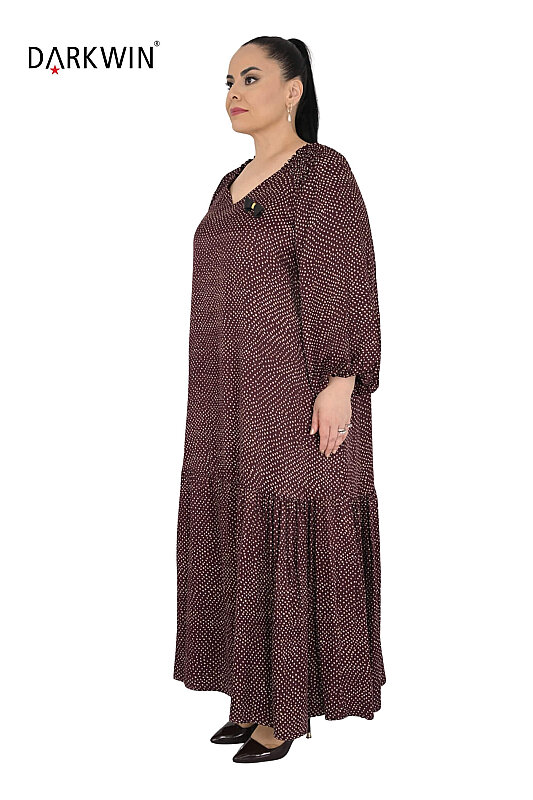 B3469 DARKWIN ELBİSE BORDO - DARKWIN (1)