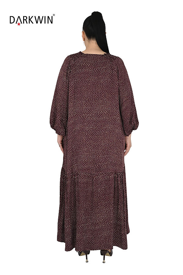 B3469 DARKWIN ELBİSE BORDO - 3