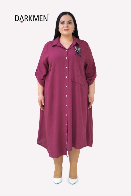 B3539 DARKWIN ELBİSE BORDO