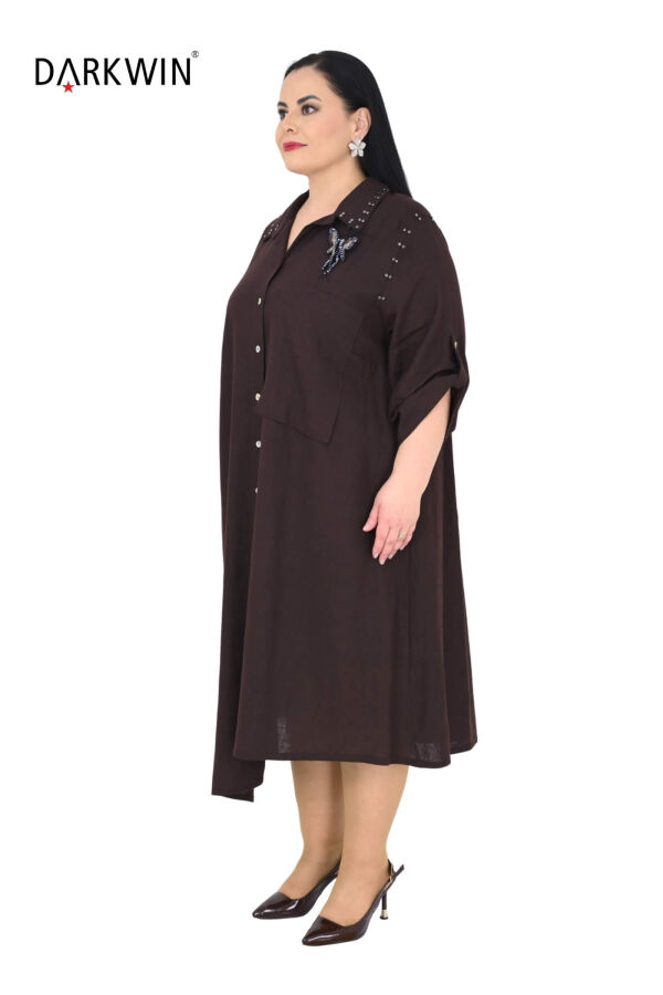 B3539 DARKWIN ELBİSE K.KAHVE - 2