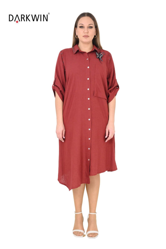 B3539 DARKWIN ELBİSE KIREMIT - DARKWIN