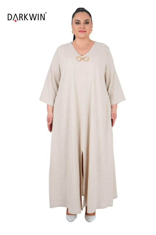 B3561 DARKWIN ELBİSE BEJ - DARKWIN