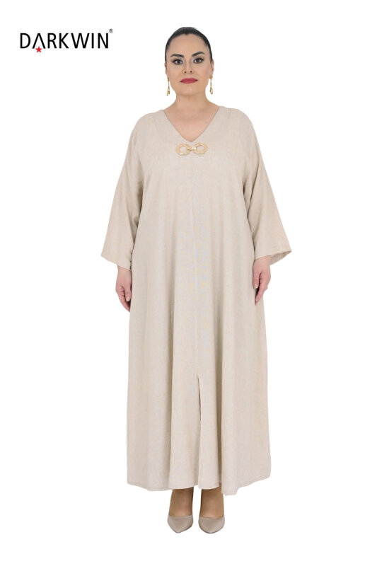 B3561 DARKWIN ELBİSE BEJ - DARKWIN