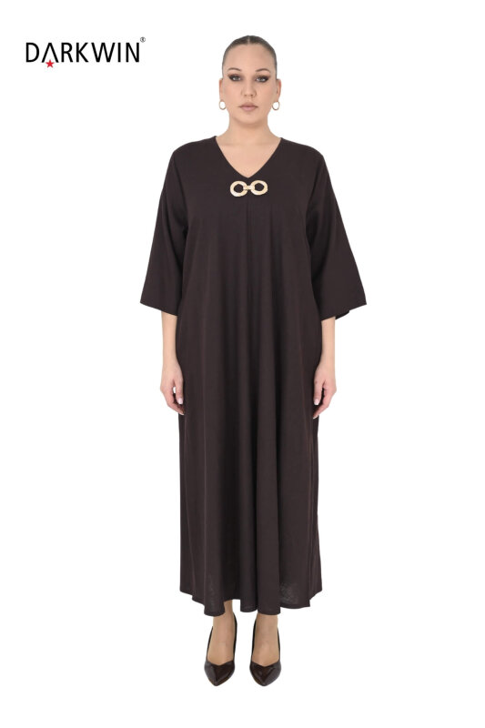 B3561 DARKWIN ELBİSE K.KAHVE - DARKWIN