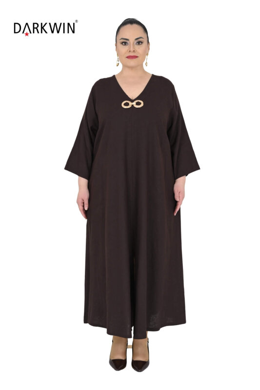 B3561 DARKWIN ELBİSE K.KAHVE - DARKWIN