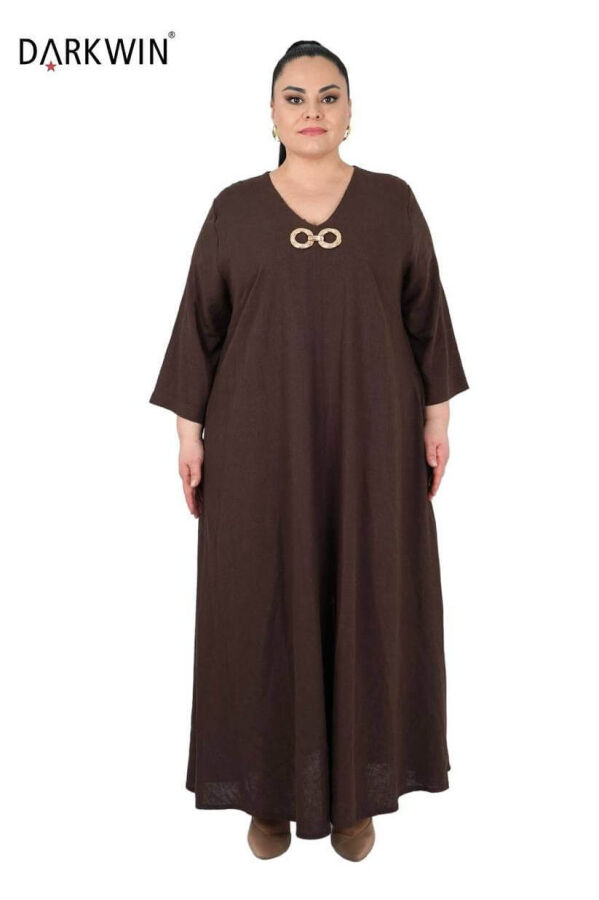 B3561 DARKWIN ELBİSE KAHVE - 1