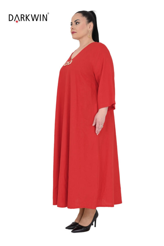 B3561 DARKWIN ELBİSE KIRMIZI - DARKWIN (1)