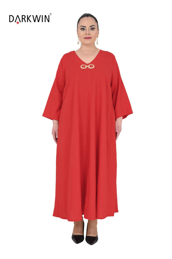 B3561 DARKWIN ELBİSE KIRMIZI - 1