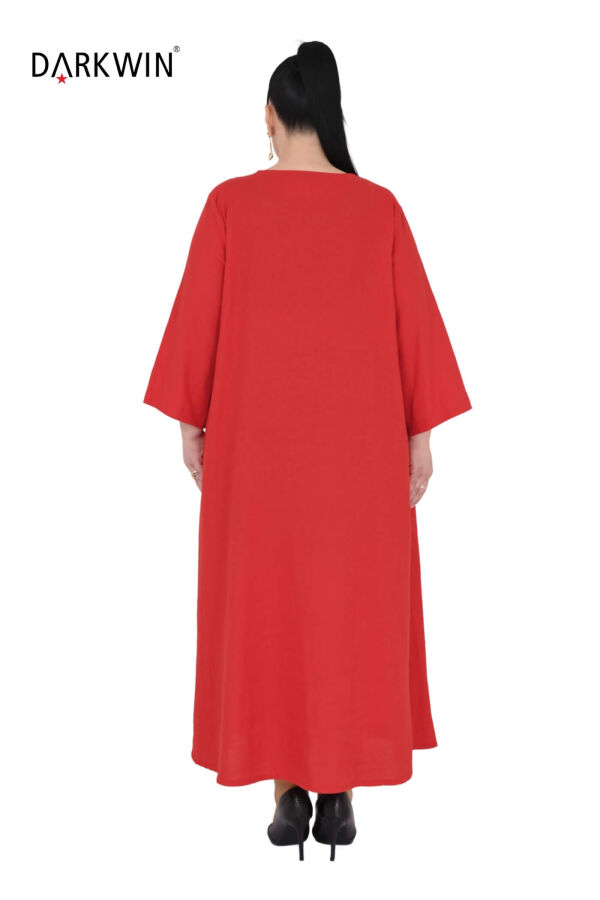 B3561 DARKWIN ELBİSE KIRMIZI - 3