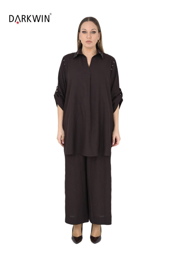 B3580 DARKWIN BLUZ-PANTOLON K.KAHVE - 1