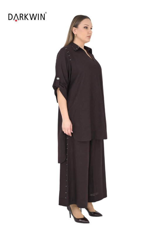 B3580 DARKWIN BLUZ-PANTOLON K.KAHVE - 2