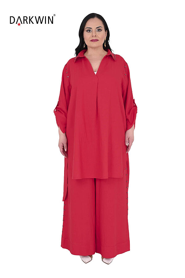B3580 DARKWIN BLUZ-PANTOLON KIRMIZI - 1