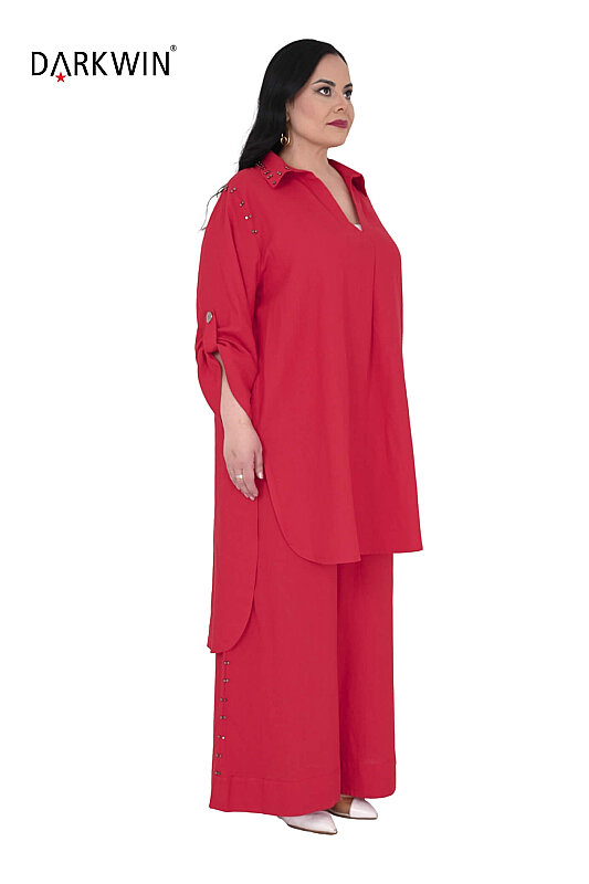 B3580 DARKWIN BLUZ-PANTOLON KIRMIZI - 2