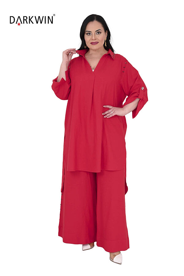 B3580 DARKWIN BLUZ-PANTOLON KIRMIZI - 4