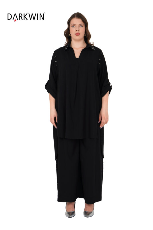 B3580 DARKWIN BLUZ-PANTOLON SIYAH - 1