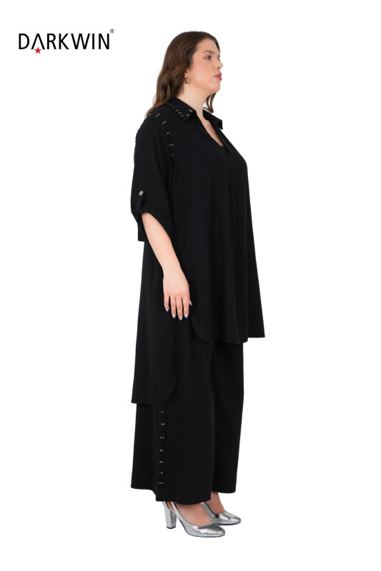 B3580 DARKWIN BLUZ-PANTOLON SIYAH - 2