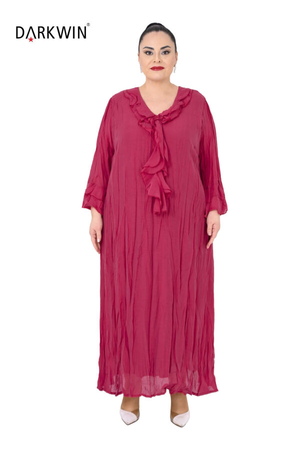 B3584 DARKWIN ELBİSE KIRMIZI - 2