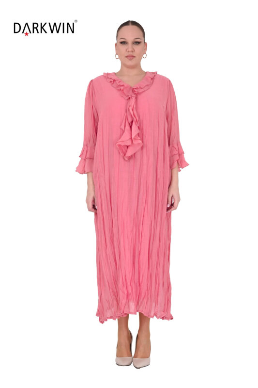 B3584 DARKWIN ELBİSE MERCAN - DARKWIN