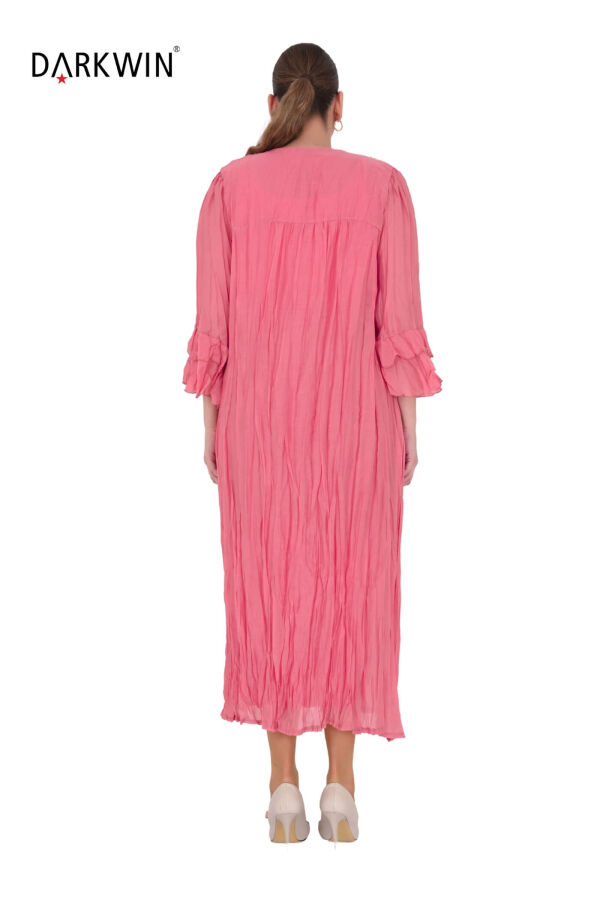 B3584 DARKWIN ELBİSE MERCAN - 3