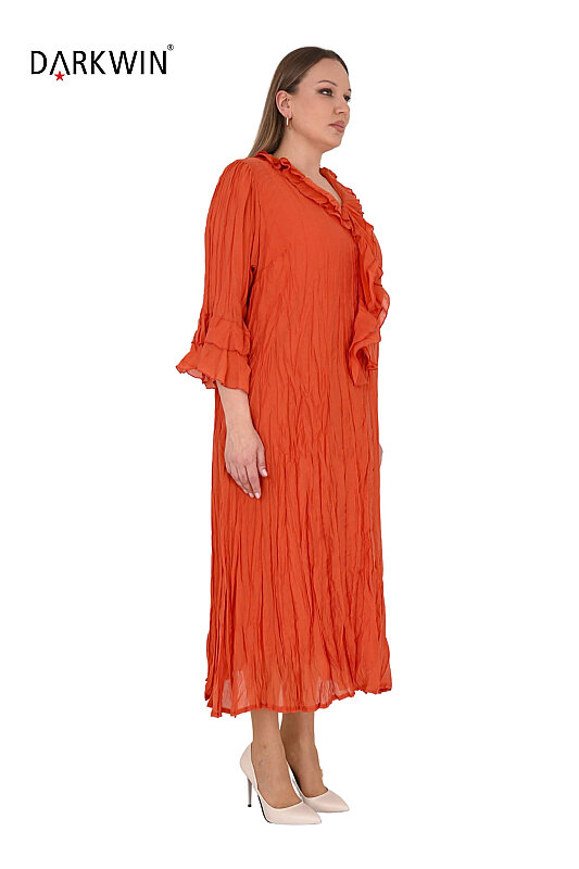 B3584 DARKWIN ELBİSE ORANGE - 2