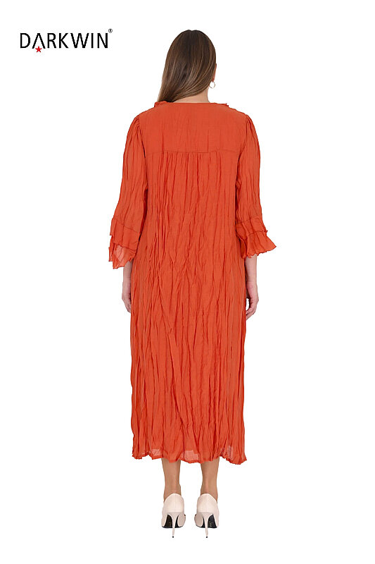 B3584 DARKWIN ELBİSE ORANGE - 3