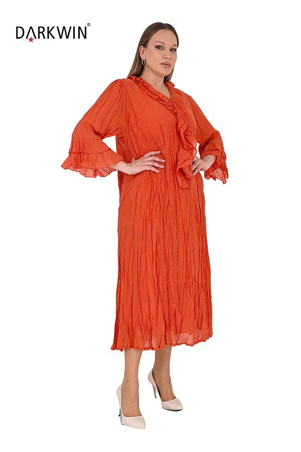 B3584 DARKWIN ELBİSE ORANGE - 4