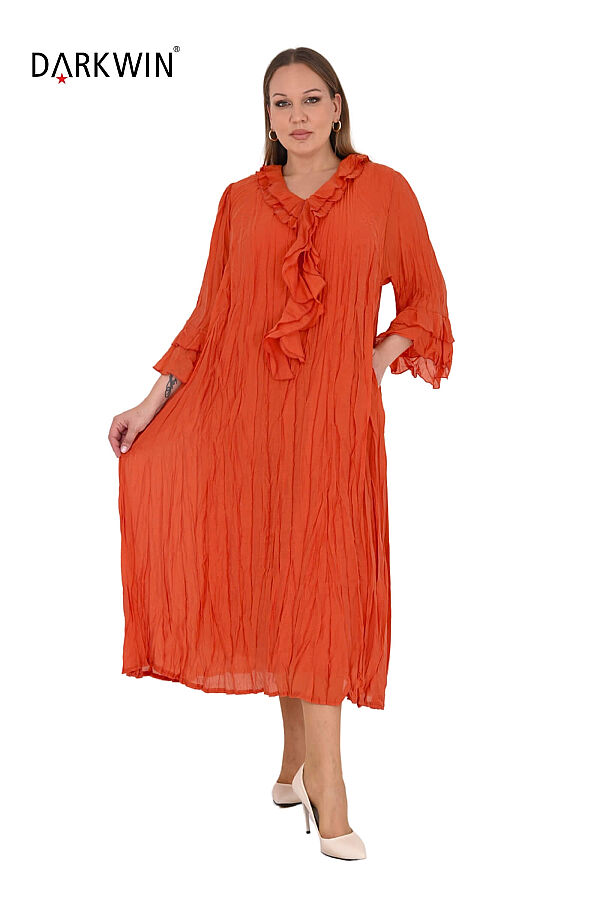 B3584 DARKWIN ELBİSE ORANGE - 5