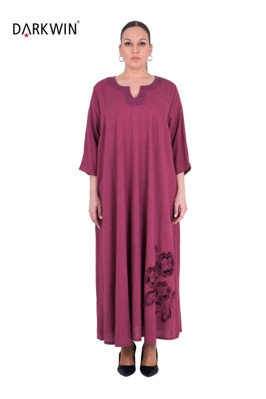 B3586 DARKWIN ELBİSE BORDO