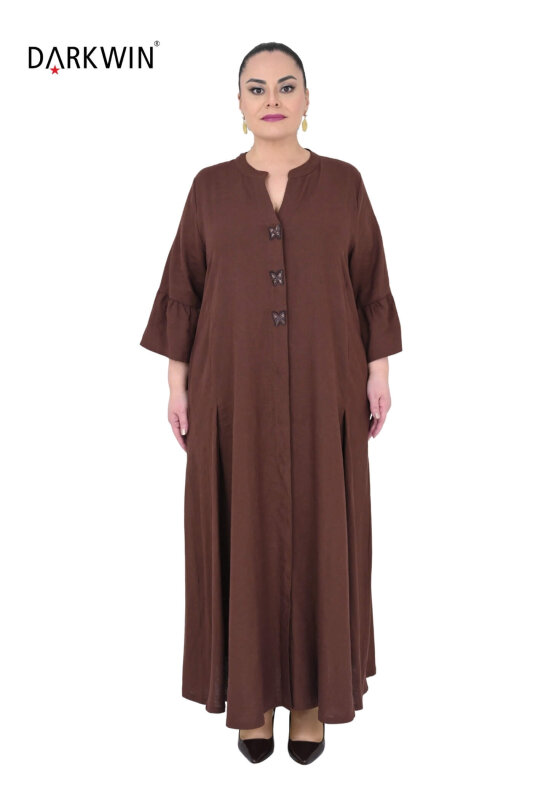 B3628 DARKWIN ELBİSE KAHVE - DARKWIN