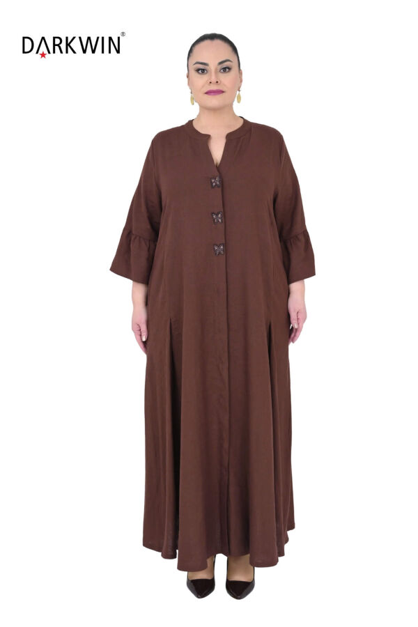 B3628 DARKWIN ELBİSE KAHVE - 1