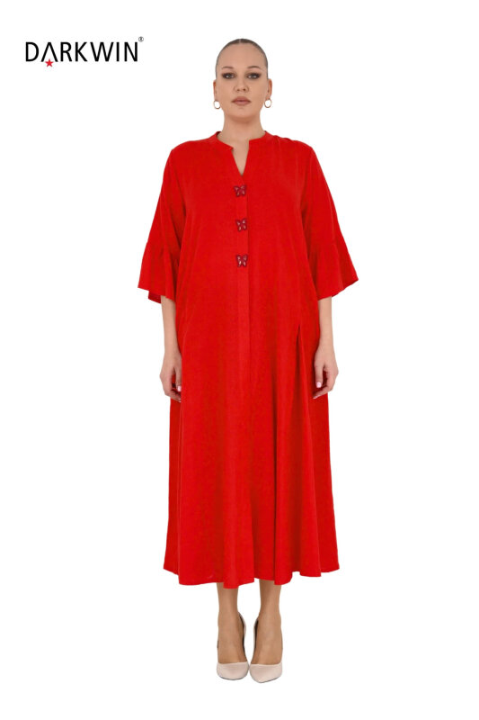 B3628 DARKWIN ELBİSE KIRMIZI - DARKWIN