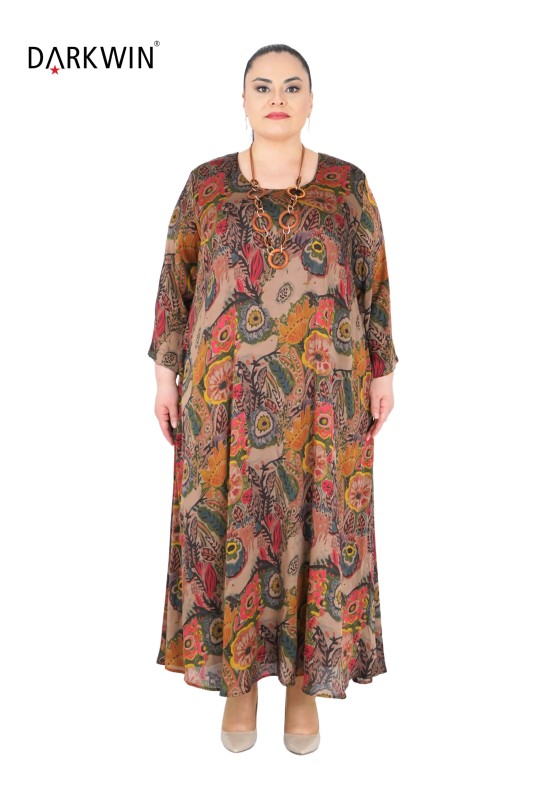 DARKWIN - B3670 DARKWIN ELBİSE DESENLI