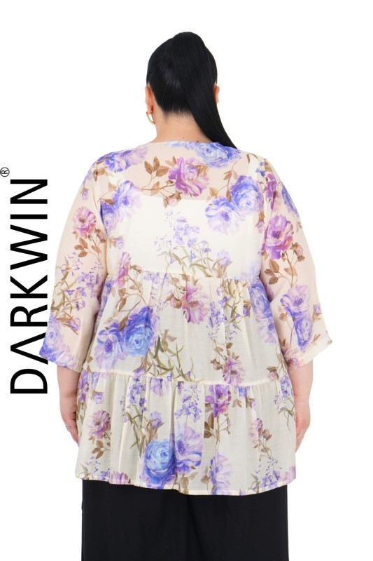 B3676 DARKWIN GÖMLEK MOR - Thumbnail