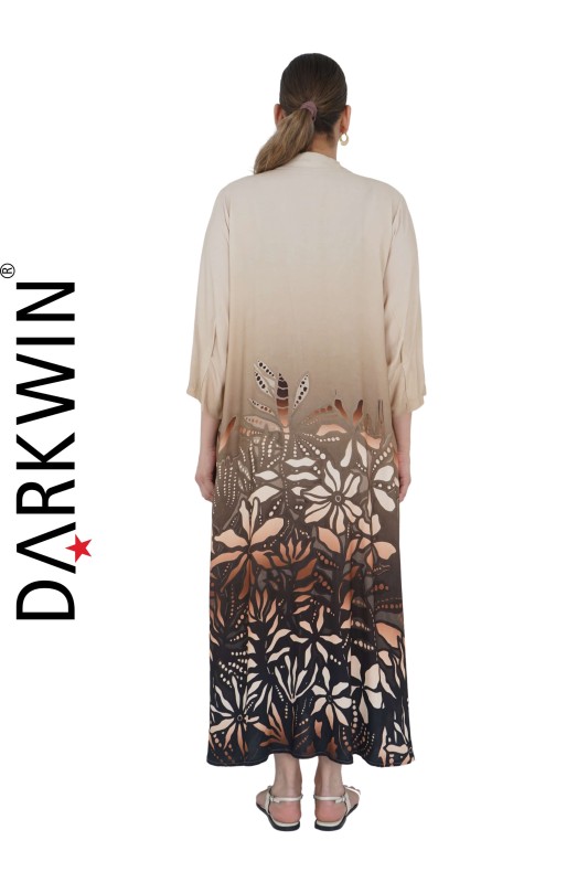 B3699 DARKWIN ELBİSE BEJ - Thumbnail
